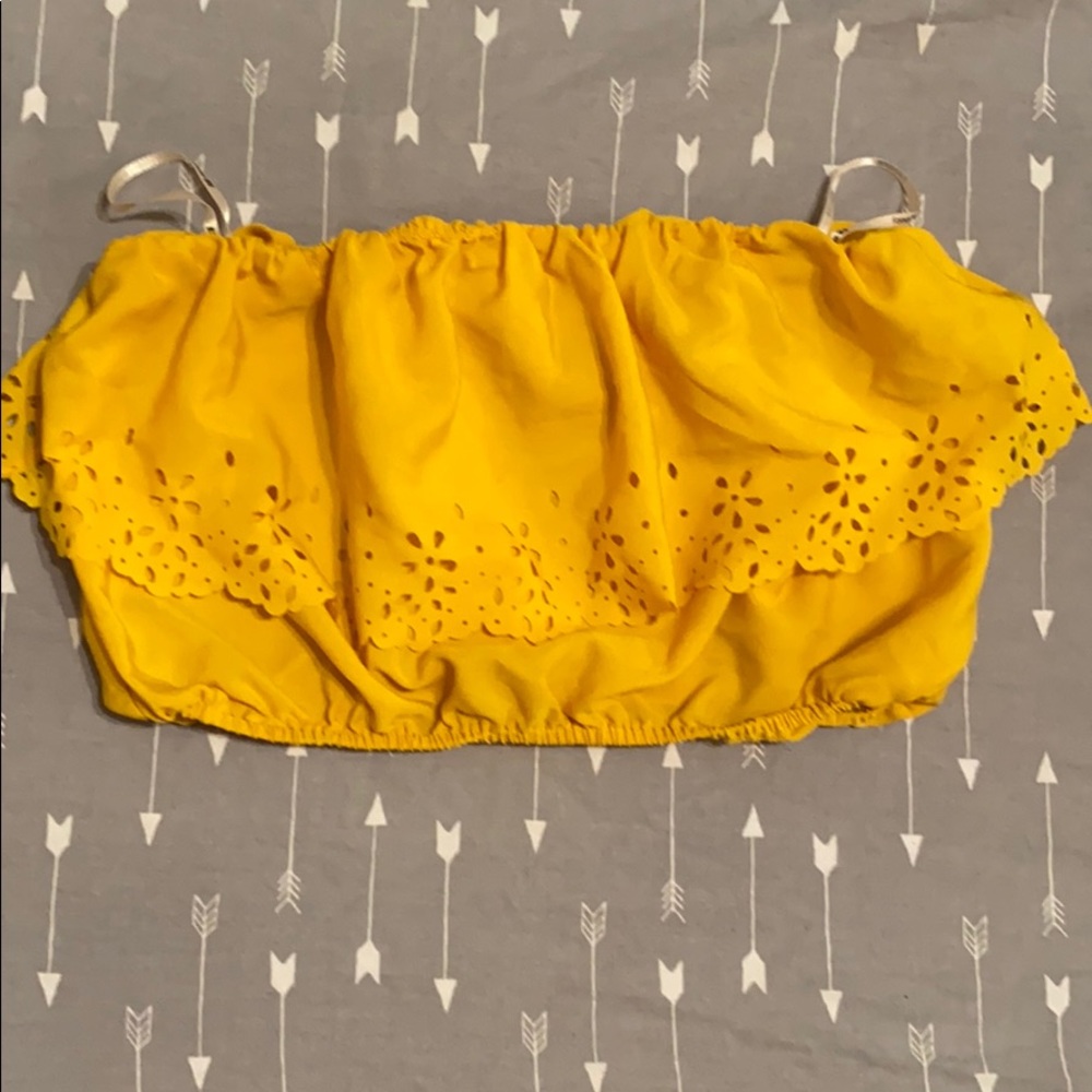 Yellow crop top
